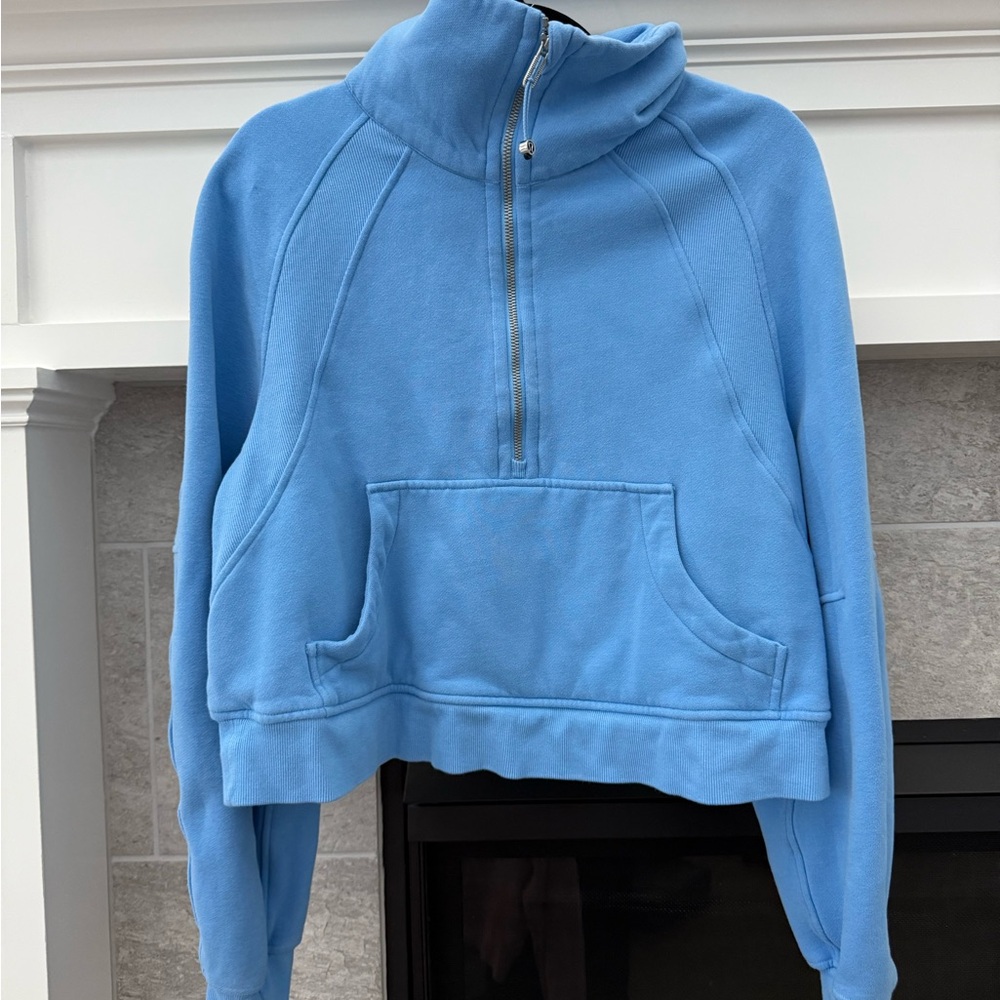 lululemon athletica Blue Cowl Neck Sweater